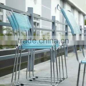 PVC Rope Wrapped Metal Chair thumbnail-1