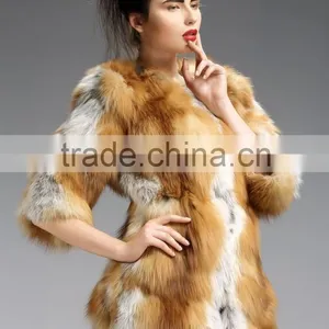 QD29248 Wholesale Europe Styles Fashion Fox Fur Coat Women thumbnail-1