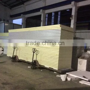 75mm Thickness PU Foam Sandwich Wall Panel, Wall Sandwich Panel Price for Refrigerating Room thumbnail-2