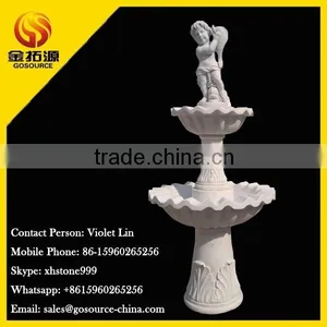 White Marble Fountain Price With Child Boy Statue thumbnail-1
