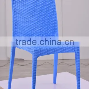 High Quality Dining Room PP Plastic Rattan Chair thumbnail-2