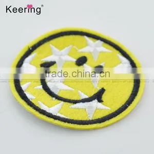 Hot Yellow Smile Face Garment Embroidery Design Custom Patch thumbnail-2