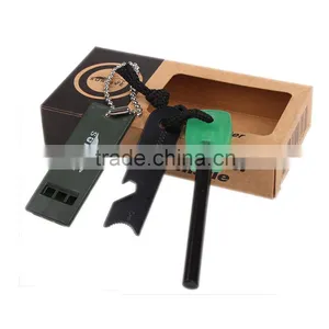 Camping Survival Magnesium Flint Stone Fire Starter With Whistle Lighter Kit Quality Choice thumbnail-6