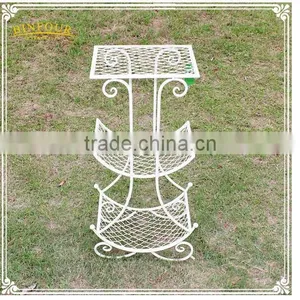 Metal Flower Plant Stand Pot Holder Wrought Iron Decorative Holder thumbnail-1