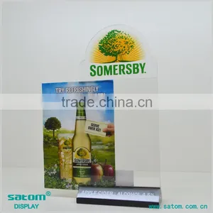 Full Color Printing Acrylic Menu Stand With Double-Side Leaflet thumbnail-2