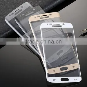 3D Curver Anti-shock Tempered Glass Screen Protector, Anti-fingerprint Full Cover Edge to Edge Glass Film for Samsung s6 Edge thumbnail-5