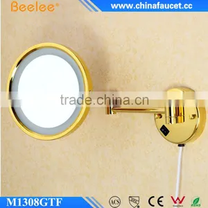 Beelee Golden Double Side Wall Mirror With EMC 3X Magnify Magic Mirror thumbnail-1