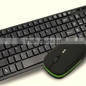 USB Port Green and Black Color Keyboard and Mouse Combo thumbnail-1