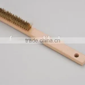 Wooden Handle Small Brass Wire Brush thumbnail-1