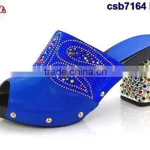 CSB7164 New Fashion Italian Design High Quality Hot Selling Lady Sandals With Multi Color Stone for Women thumbnail-2