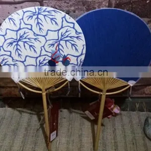 Ramie& Bamboo Round Hand Fan With Calabash Pattern thumbnail-1