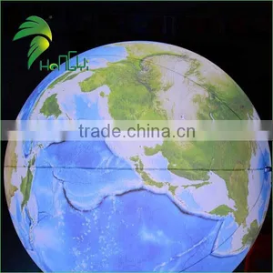 1M Diameter Party Restaurant Decoration PVC Inflatable LED Light Earth Globe Balloon thumbnail-2