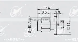 SMA Adaptor With Flange Mount,micro-strip thumbnail-1