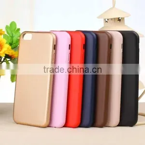 Solid Color PU Mobile Phone Back Case For IPhone 6s Plus thumbnail-1