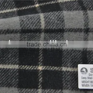 Wholesale Super Fine Double Face Woolen Wool Plaid Fabric for Winter Coats thumbnail-3