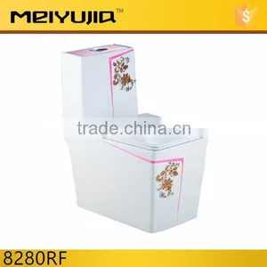 8280R Chinese Ceramics Sanitary Ware Washdown 250mm Roughing in 4 Inches One Piece Color Toilet Prices thumbnail-6