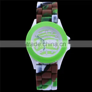 Wholesale Watches 2016 Camouflage Zebra Silicone Watches Rubber Watch Custom thumbnail-1