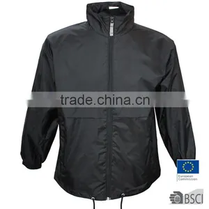 Mens Taslon Waterproof Windbreaker Jacket Black thumbnail-1