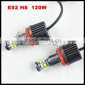 for BMW E39 E53 X5 E60 E61 120W H8 LED Angel Eyes Halo Ring Marker Light thumbnail-1