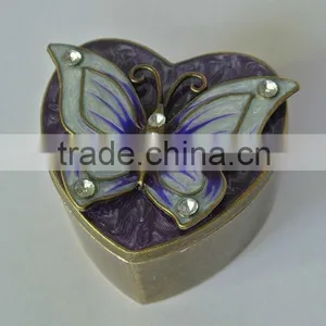 Fashion Style Heart-flower Shape Butterfly Jewelry Box 1/S thumbnail-1