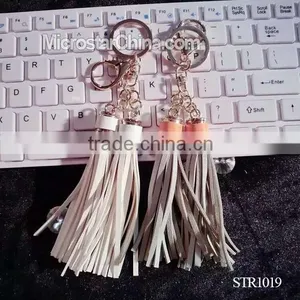 Wholesale 2016 IN STOCK Fashion Tassel Leather Keychains for Women thumbnail-6