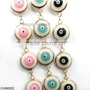 Wholesale Eye Shaped Brass Chain For Jewelry thumbnail-2
