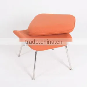 Furniture Factory Wholesale Fiberglass Lounge Womb Leisure Chair With Cushion Cashmere Womb Chair thumbnail-5