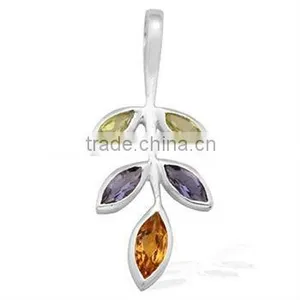 Fine Quality Beautiful 925 Sterling Silver Gemstone Pendant thumbnail-1