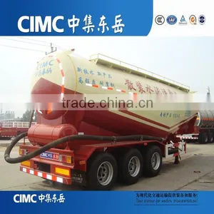 CIMC Low Price 3 Axles Bulk Cement Tankers Semi Trailers / Bulk Cement Truck Trailer for Sale thumbnail-2