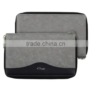 C&T Genuine Leather Wallet Card Cover Tablet Zipper Bag Case for Samsung Galaxy Tab 3 P3200/P3210 7 Inch thumbnail-2