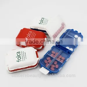 Portable Medicine Plastic Box,8 Case Medicine Box/Folding Three Section Sealing Storage Box thumbnail-1