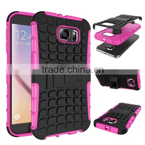 TPU+PC 2 in 1 Dual Layer Case With Kickstand Cover Case for Samsung Galaxy S7 Edge S7 Cell Phone Case thumbnail-4