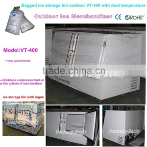 New Design Cihlled and Freezing Ice Merchandiser for Gas Station Ice Storage Bin thumbnail-2