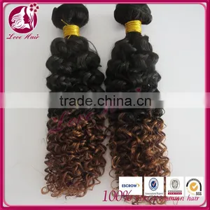 Grade AAAAAA Deep Curl Human Hair With Color #1b and #33 Deep Curl Weave Deep Curl thumbnail-5