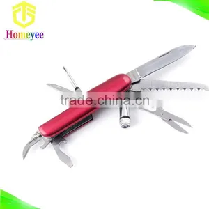 Colorful Handle Stainless Steel Multi Pocket Knife With LED Light thumbnail-2