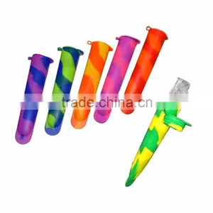 Colorful Rainbow Look Novelty Silicone Ice Pop Mold With Lid thumbnail-1