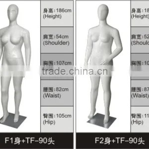 Plus Size White Glossy Sexy High Quality Mannequin Factory In China thumbnail-4