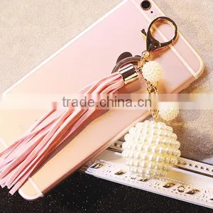 DIY Jewelry Making Mix Wild Fashion Pearl Rhinestone Leather Tassel Keychain Lovely Lady Bag Buckle Gift Pendant Ornaments thumbnail-2