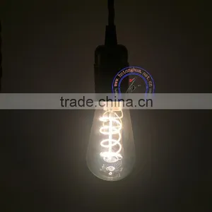 New Curly Filament LED Lamp ST64 Clear Glass Decorative Led Lights Bulb thumbnail-5