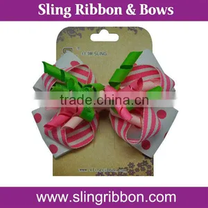 Curly Ribbon Hair Bows For Children thumbnail-1