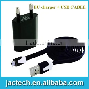 2 in 1 Usb Charger Usb Cables For Iphone 5s/6s 1A EU Plug Wall Charger thumbnail-4