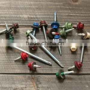 Hex Washer Head Self Drilling Screws With Color Painted Roofing Screw thumbnail-6