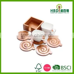 2016 Best Selling Premium Bamboo Mug Coaster Wholesale thumbnail-1