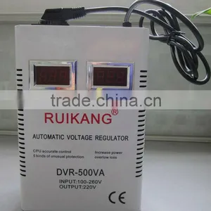 DVR-1500VA Wall Mount Stabilizer ac Voltage Regulator 80% Power Relay Type Home Electrical Stabilizer 220V 50Hz thumbnail-1