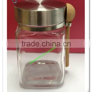 Glass Jar With Metal Lid thumbnail-1