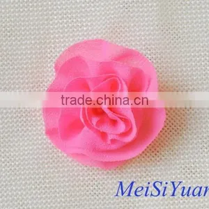 Forever Rose Flower for Girl Dresses/ribbon Flowers for Gartments/ Brooch Women Chiffon Flower thumbnail-2