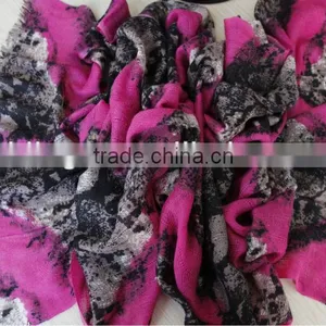 Mixed Colors Worsted Wool Pashmina Shawl thumbnail-2