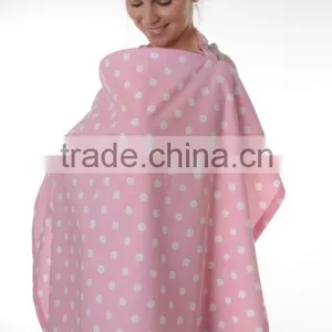 Privacy Nursing Udder For Infant Wrap Large Roomy Breathable 100% Light Cotton Pink Dot Printed Apron thumbnail-1