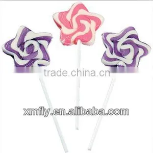 Colorful Star Shaped Rainbow Lollipop Candy Swirl Pops thumbnail-1