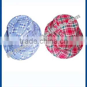 Red/blue Checked Fedora Hat thumbnail-1